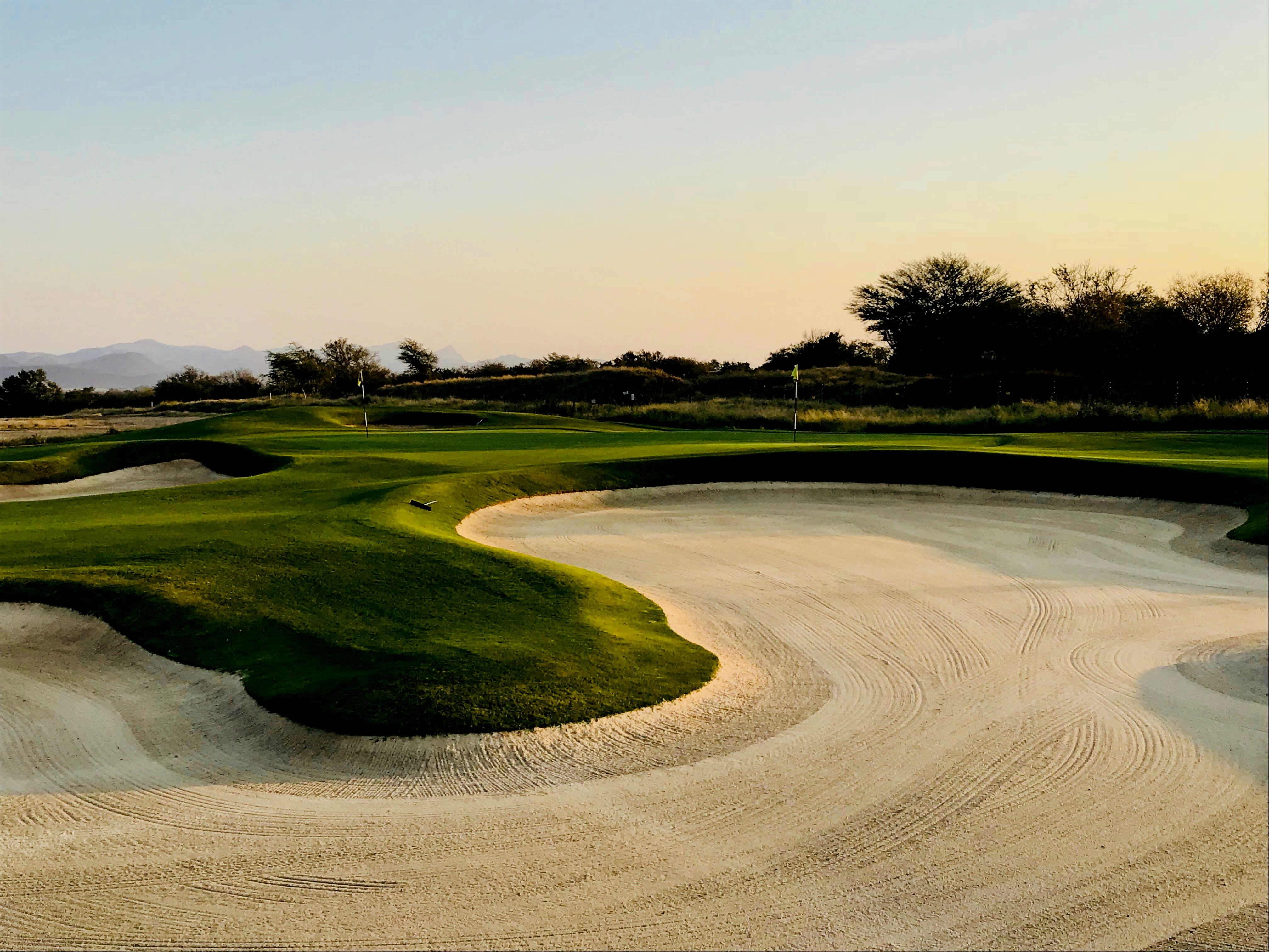Lush golf course fairway